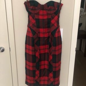 Adorable D&G tartan bustier dress